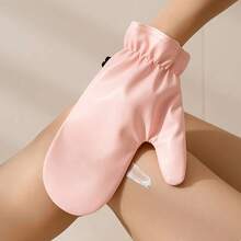 Guantes autobronceadores, de doble cara, antiadherentes, de secado rápido, con diseño para el pulgar, textura de cuero, herramienta especial para la aplicación de loción corporal. - Rosa - Ver 12