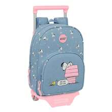 Safta SNOOPY School Backpack With Wheels Compact Evolution Removable Cart 705 Fiable, Ergonomic Padded Shoulder Straps, Bottle Holder And Front Pocket, One Size - Option 1 - View 2