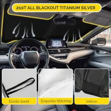 Aesthetic Portable Universal Car Windshield Sunshade , Efficient Sun Protection, Foldable Windshield Sunshade, Suitable For Most Vehicles, Easy To Store, Heat Insulation, Car Accessories Interior, Windshield Sun Shade - Multiple Styles - View 9