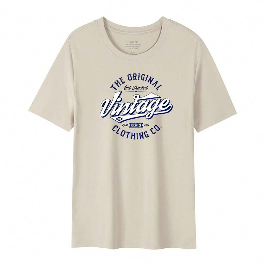 Imported Direct Printing Machine, Men's Short Sleeve T-Shirt Made Of Pure Long Fiber Pima Cotton, 50 Thread Count, With A Lightweight Luxury Finish. - 玫紅色 - 查看 1