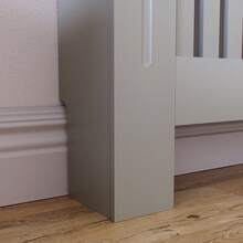Home Discount Vida Designs Arlington Radiator Cover Heat Protection Adjustable Vertical Slats With Wooden Shelf Top MDF Cabinet Easy To Install - Grey - Grey - View 6