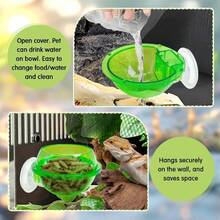 Chameleon Bowl, Reptile Feeder, Live Insect Feed Container, Water Dish, Chameleon Specialized Reptile Stone Platform Suction Cup Feeder, Chameleon Supplies Accessories (Suitable For Chameleons, Geckos, Snakes) - Style A - View 4