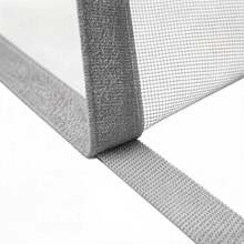 Summer Anti-Mosquito Window Screen Mesh, Self-Adhesive No-Drill Window Screen, Easy Home Installation - Grey Mesh With Grey Edges - View 2