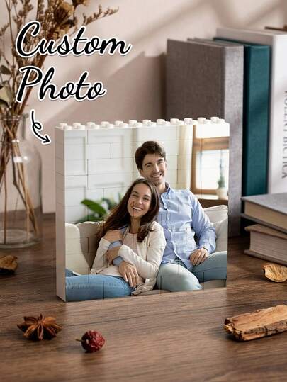 Marco de fotos de bloques de construcción personalizado, Marco de fotos de bloques de construcción personalizado, Decoración del hogar personalizada, Regalo del Día del Padre/Madre, Papá, Mamá, Familia, Boda, Pareja, Opción de regalo del Día del Padre/Madre