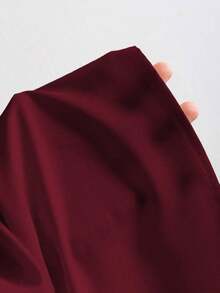 Vestido bandeau ajustado con hombros oblicuos para mujer - Color caoba - Ver 3