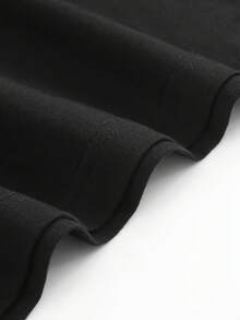 T-shirt homme minimaliste style streetwear, col rond ample, manches courtes, tissu respirant et doux pour la peau, idéal pour le sport, la course à pied, la plage, les voyages ou à la maison. Résistant et indéformable. Collection annuelle Strada Casual. - Noir - Voir 3