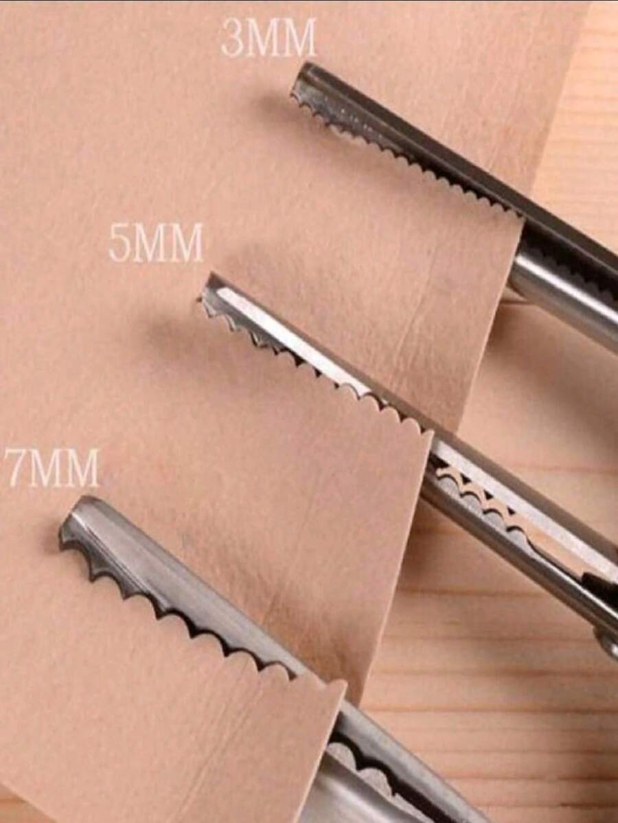 Tijeras para cortar tela con borde ondulado de 3, 5, 7mm, sin cargos de importación - pieza única - Ver 1