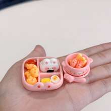 Cute Bento Box & Bowl Set, Dollhouse DIY Decoration Accessories - Baby Blue - View 10