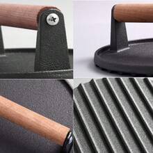 Personalized Burger Press, Customized Engraved Burger Press, BBQ Grill Tool, BBQ Gift For Dad, Husband, Chef - Multicolor - View 4