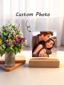 Chân dung ảnh hoạt hình 2D tùy chỉnh - Khung ảnh tùy chỉnh màu sắc rực rỡ thiết kế bằng AI - Ảnh acrylic có thể in, phù hợp cho cặp đôi, gia đình, bạn bè, thú cưng, phong cảnh - Hoàn hảo cho phòng ngủ, phòng khách, bàn làm việc, phòng ăn, hiệu sách, quán cà phê - Nhiều màu - Xem 6