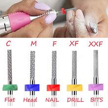 Easy Nail 1pc Flat Top Tungsten Carbide Nail Drill Bit, Sharp Durable Professional Nail Drill Head For Nail Art, 2.35mm Shank - Multicolor - View 7