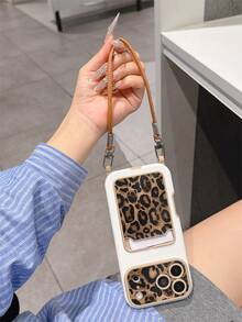 Gepard-, Leopardenmuster Leder Kartenetui stoßfeste Handyhülle, TPU Material, geeignet als Urlaubsgeschenk, kompatibel mit Apple 11 12 13 14 15 16 Pro/Pro Max/14 15 16/17, unisex - Verschiedenfarbig - Übersicht 3