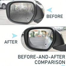 Funda impermeable para espejo retrovisor, lámina antirreflejos para espejos laterales de coche, lámina protectora hidrofóbica de 13,5 cm x 9,4 cm, fácil de instalar en condiciones de humedad, que garantiza una visibilidad clara al conducir bajo la lluvia y de noche. - A - Ver 7