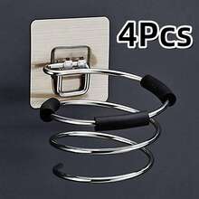 1/2 chiếc giá đỡ máy sấy tóc phòng tắm, giá đựng dụng cụ tạo kiểu tóc, giá treo tường có keo dán, giá đựng máy sấy tóc dạng xoắn ốc không cần vòng cao su, giá đựng đồ phòng tắm không cần khoan lỗ, kệ trưng bày treo tường. - Nhiều màu - Xem 8