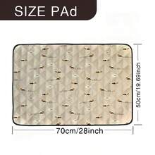 1pc Bee & Flower Pattern Pet Mat, Dog Bed Pad, Cute Cartoon Pet Cushion, Washable Pet Resting Mat, Suitable For All Seasons - Multicolor - View 6