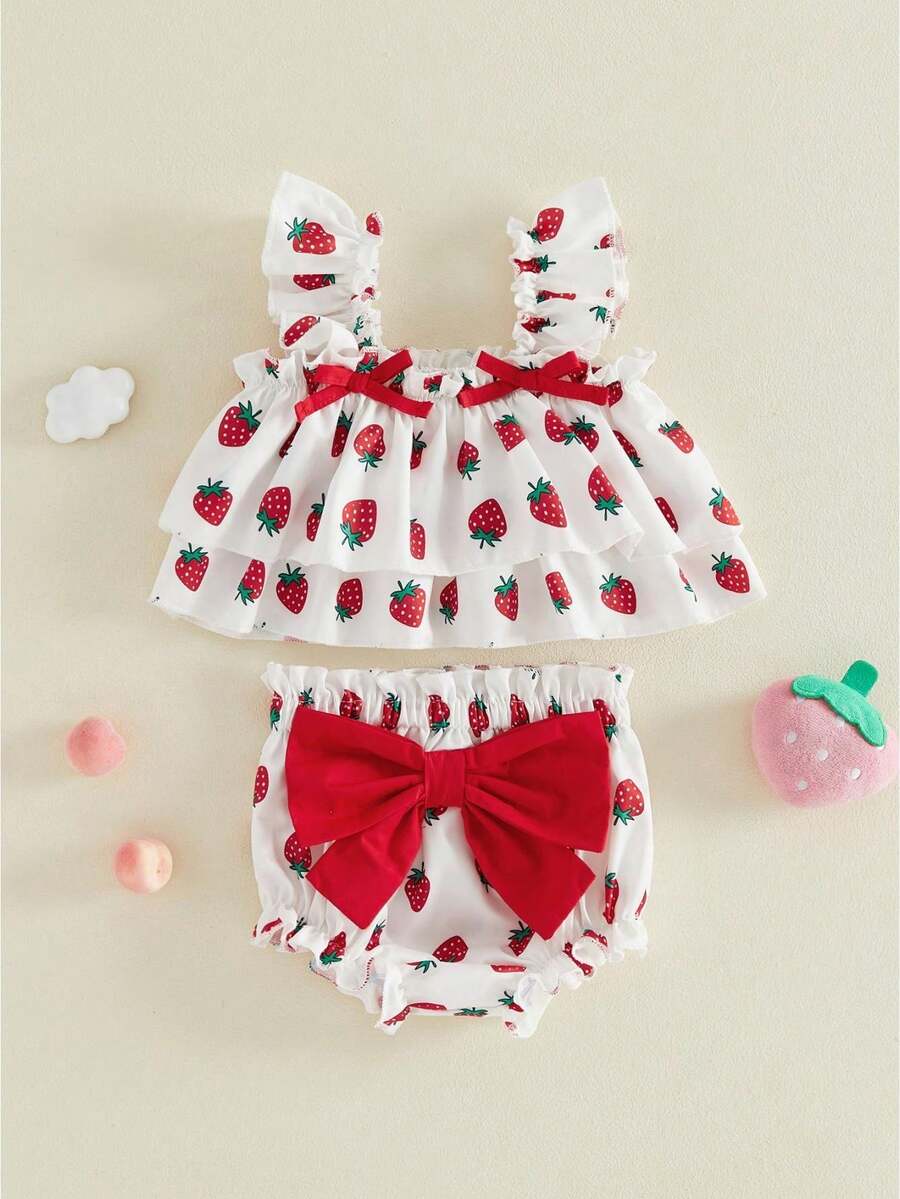 Baby Girls Tank Top Co-Ords - White - View 1
