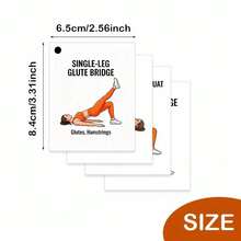 Glute Training Cards - Illustrated Bodyweight Training Set, Includes Step-By-Step Guide | Home Fitness Flash Cards For Enhancing Glute And Lower Body Strength - A - View 2