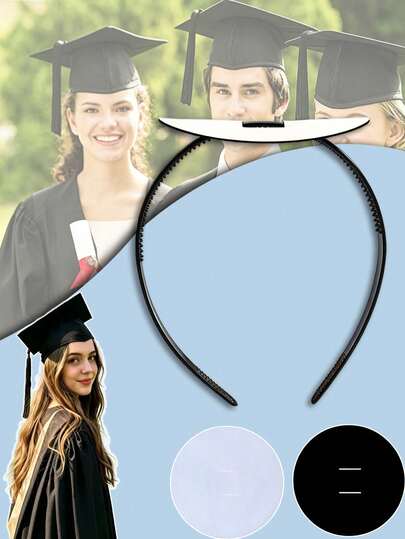 1pc 2026 Graduation Cap Headband Insert - Secures Graduation Cap And Maintains Hairstyle, Upgraded Interior Design, For Fixing Graduation Cap Headband, Can Fix Your Cap And Hairstyle, Graduation Cap Accessory (Not Cap), Fixes Cap And Protects Hairstyle, Non-Slip Interior Design, Essential Graduation Cap Accessory, Perfect Graduation Gift, Graduation, Birthday, Graduation Gift, Graduation Cap Headband, Headband, Graduation Cap Decor