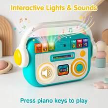 1pc Baby Early Education Radio Cartoon Music Player Portable Radio Suitable For Babies Over 1 Year Old (Batteries Not Included) - Multicolor - View 2