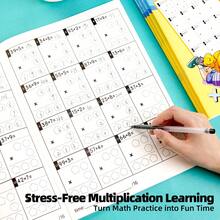1pc Two-Digit Multiplication Workbook | Over 300 Detailed Math Exercises | Practice Workbook | Daily Math Activities And Home/School Supplementary Materials, Office & Math Learning Supplies - Multiplication Workbook - View 5
