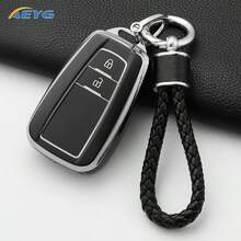 2/3/4 Buttons Camry CHR Corolla RAV4 Alphard Land Cruiser Prado Prius 2017-2022 TPU Car Key Fob Cover Keychain - B - View 23
