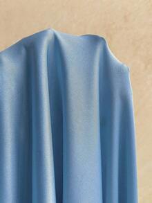 Vestido de verano con escote halter, espalda descubierta, acento metálico de concha, diseño acanalado y bajo de cola de pez para mujer, ideal para vacaciones en la playa - Agua verde azul - Ver 6