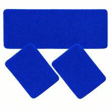 Set Of 3 Non-Slip Kitchen Mats, Low Pile, Washable - Royal Blue - View 2
