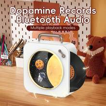 Reletech Vintage Record Wireless Bluetooth Speaker With Ambient Light, Desktop Audio, Girlfriend Birthday Gift, 2025 New Model - View 6