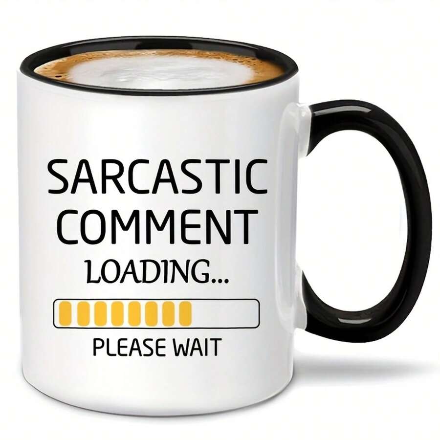 [24-Hour Shipping Within Mexico] Double-Sided Printed Mug, 1 Piece, 11 Oz, Funny Coffee Mug, Sarcastic "Loading" Comment, Gifts For Men, Women, Coworkers, Bosses, Best Friends, Ideal For Christmas, Boss's Day, Birthdays. - 1 - 查看 1