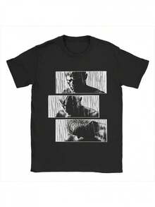 Camiseta de verano para hombre con diseño de Blade Runner, corte holgado y cuello redondo, perfecta para un estilo Harajuku. - Negro - Ver 6