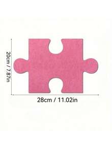Dopamine Colorful Puzzle Shape Felt Board Wall Sticker, Bedroom Decor Photo Wall Background, Self-Adhesive Felt Wall Panel, Suitable For Office, Home, Classroom Soft Board Romantic Decoration, Back To School - A - View 8