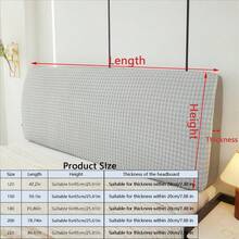 1pc Breathable Beaded Pattern Headboard Cover, 360° All-Inclusive, Elastic Back Fabric, Anti-Slip & Wrinkle-Resistant, Machine Washable, Quality Headboard Protector For Bedroom, Guest Room & Sofa Decor - Pastel Green - View 12