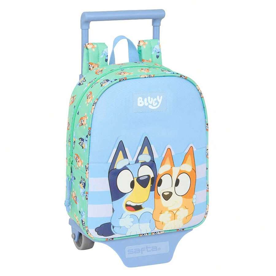 | School Backpacks With Removable Bluey Trolley, SAFTA Support System, Top Handle And Identification Card, Fiable Polypropylene And PVC Trolley, Back To School, High, Open - Sisters - View 1