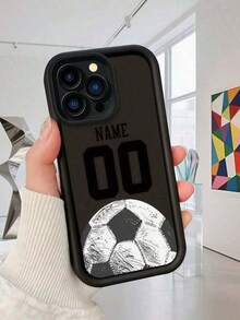 Cute 2D Football Pattern Dopamine Ladder Photo Frame Phone Case, Compatible With Apple 12/13 Pro Max, Full Protective Cover, Minimalist Design, Soft Cartoon Style, Perfectly Protects Your Phone, Compatible With Honor X7/Galaxy A56 5G/ Smart 8/ Hot 40i/Transsion Spark 20/Transsion Spark 20C/Transsion Spark Go 2024/ Note 14 5G/Moto E22/E22i/ A54, Waterproof, Shockproof, And Scratch-Resistant - 款式 4(1 件) - 查看 3