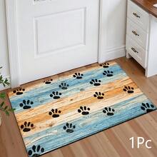 2D Paw Print Cat Pattern, Bedroom Door Mat, Daily Decorative Floor Mat Home Porch Decor, Suitable For Entrance, Porch, Indoor - Soft, Durable, Machine Washable Floor Covering, Suitable For Living Room, Bathroom, Bedroom, Game Room, Laundry Room, Dorm Decor - Multicolor - View 7