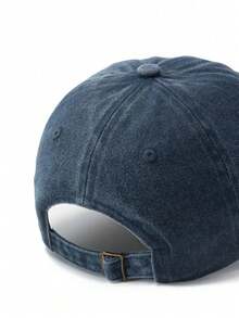 Mũ lưỡi trai thời trang ngoài trời unisex, màu xám nhạt, chất liệu vải đã qua xử lý, có dây đeo điều chỉnh được. - đen + xám - Xem 10