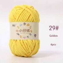 EDCUEBE7 1/4pcs Upgraded Set, Exquisite R-Ice Yarn. Premium Choice For Handmade Matte DIY Knitted Scarves, Crochet Shoes, Bags, Sweaters, Cushions, Bouquets And Other Handmade Items. Candy-Colored Skin-Friendly Yarn. (Random Packaging) - Small Velvet Ice Strip Line - View 68