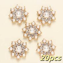 20/30/50pcs Luxurious Palace Style Shiny Acrylic Faux Pearl Rhinestones, Assorted Shapes, Ideal For DIY Jewelry, Wedding Hair Bouquets,Home Decor - White - View 10
