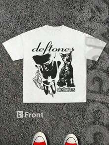 Camiseta de algodón 100% para hombre, con estampado casual, cuello redondo, manga corta, 220g, de la banda de heavy metal Deftone Sub-Tonal, para regalo, verano, unisex. - Blanco 3 - Ver 1