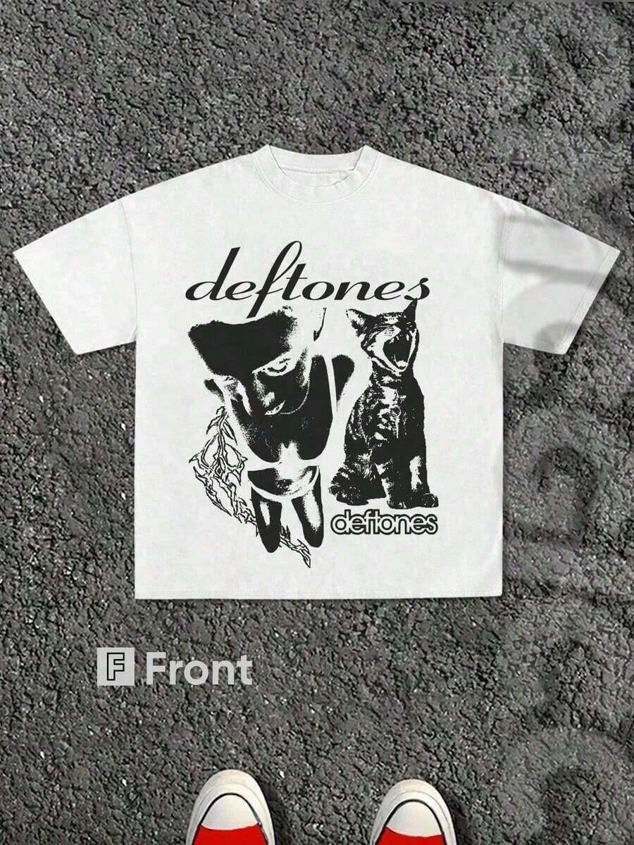 Camiseta de algodón 100% para hombre, con estampado casual, cuello redondo, manga corta, 220g, de la banda de heavy metal Deftone Sub-Tonal, para regalo, verano, unisex. - Blanco 3 - Ver 1