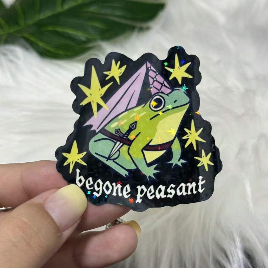 Fun Magic Frog. Sticker, Scratch-Resistant And Durable, Suitable For Laptops, Motorcycles, Toolboxes, Guitars, Scooters, Car Stickers, And Bumper Stickers., Stickers, Gift Gift, Toolbox Decals, Laptop Stickers, Playful Graphics, Fun Decals - Star Film - View 1