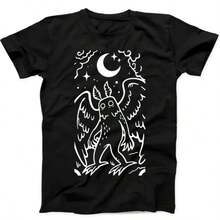 Mothman Extraño Críptido Inusual Criptozoología Broma Regalo Bolsa de mano Camiseta negra Sudadera Sudadera con capucha C58 - Negro - Ver 1