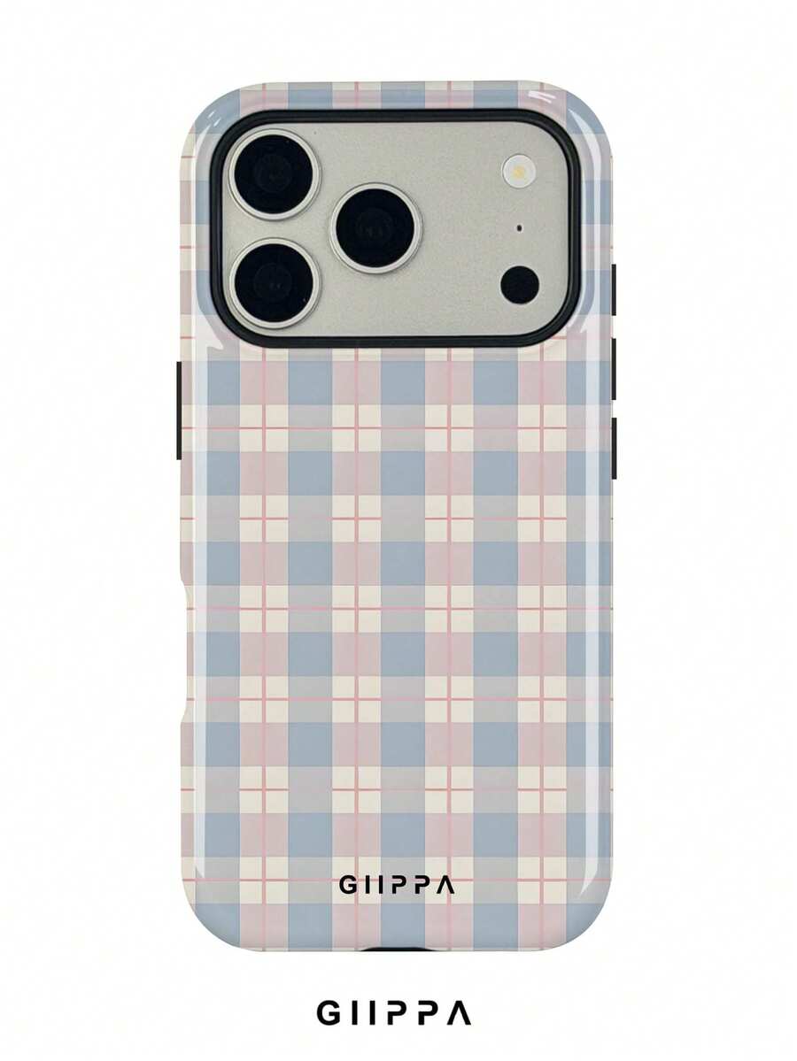 GIIPPA 这款手机壳采用乳白色底色,饰以雾蓝色、樱花粉和浅灰色格子图案,适用于 17 Pro Max,也兼容 16 Pro Max、15 Pro Max和14 Pro Max。韩式时尚趣味设计,也适用于11/12/13/14/15/16 Pro Max Plus。优雅的设计男女皆宜,是圣诞节、情人节、复活节、婚礼季和生日送给女友的理想礼物。 - 粉色 - 查看 1