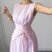 Women Midi Dresses - Military Green - View 6