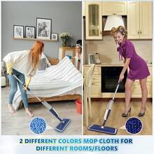 Spray Wet Mops For Hardwood Floor Cleaning: Floor Mop With 3 Washable Pads For  Powermop - Refillable Dust Dry Mop Home C - 樣式類型如圖所示 - 查看 9