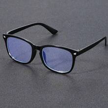 1pc/Men's And Women's Geometric Glasses, Minimalist Style, Clear Flat Lenses, Perfect For Back-To-School Season Or Everyday Wear - Multicolor - View 4