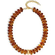 1 chiếc vòng cổ hạt cườm lớn hình bầu dục phong cách Bohemian dành cho nữ, thích hợp làm quà tặng mùa hè, đi biển hoặc đi nghỉ mát. - Nhiều màu - Xem 2