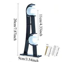 2 Sets Double Layer Curtain Rod Brackets, Metal Curtain Rod Support Brackets, Black Heavy Duty Curtain Rod Brackets With 4 Screws And Expansion Tubes, Suitable For Curtain Rod Wall Mounts, Can Support Up To 110.23 Lbs - 2 Curtain Rod Brackets + 4 Screws and Wall Anchors - View 4