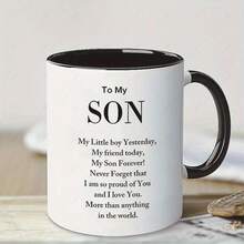 [24-Hour Delivery Within Mexico] Double-Print Mug: A Charming Ceramic Coffee Mug For A Child, Celebrating The Loving Bond With Mom Or Dad. This 11-Ounce Mug Features A Design Full Of Pride And Affection, Making It A Perfect Gift For Family Occasions Like Birthdays And Christmas. - 1 - 查看 2