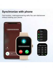 Fully Touch Screen Smart Watch, Wireless Calling, Message Reminder, Customizable Dial, Step Counting, Alarm, Music Playback, Multifunctional Sports Watch For Men And Women, Holiday Gift - View 8